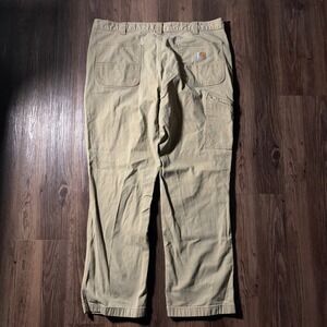 Carhartt Relaxed Fit Cargo‎ Work Pants Khaki Tan Mens 40x32 Cotton Canvas